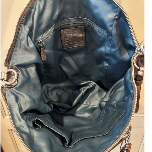 Coach Bronze Metallic Shoulder Bag - Picture 5 of 15